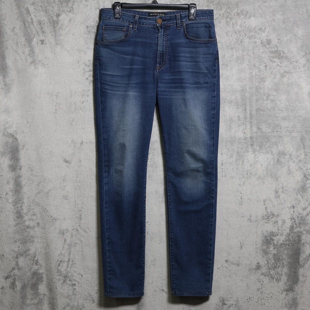 MONFRERE Brando Jeans Mens 32x31 Blue Seville Slim Stretch Japanese Denim USA